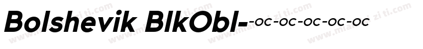 Bolshevik BlkObl字体转换